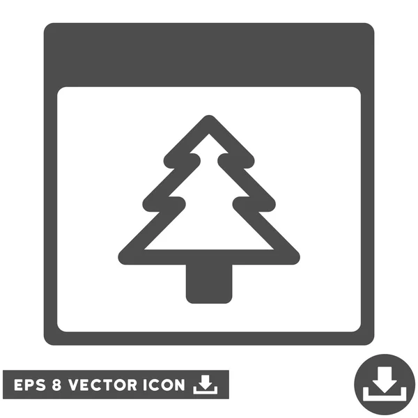 Calendario del árbol de abeto Página Vector Eps icono — Vector de stock