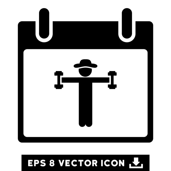 Calendário Fitness Dia Vector Eps Ícone — Vetor de Stock