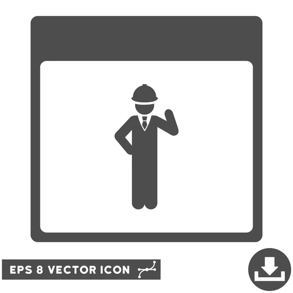 Engineer Calendar Page Vector Eps Icon — Stock Vector