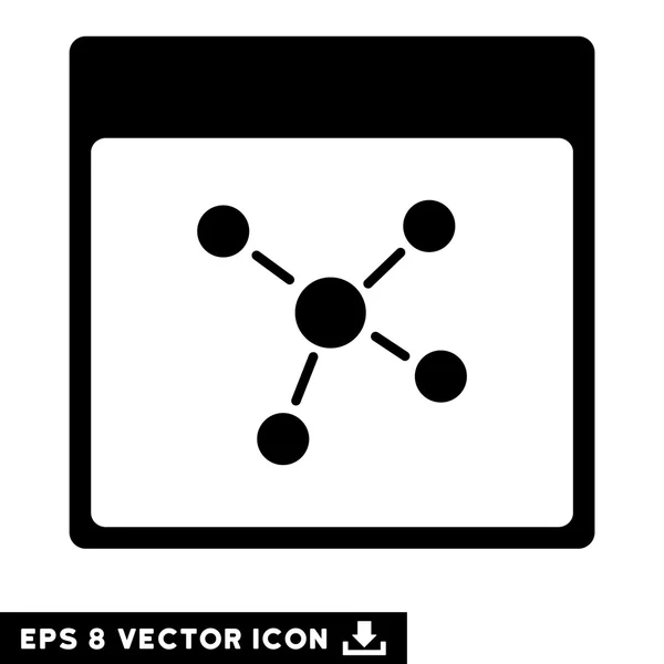 Anslutningar kalender sidikonen vektor Eps — Stock vektor