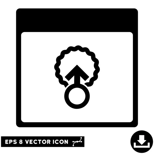 Zelle Penetration Kalender Seite Vektor eps Symbol — Stockvektor