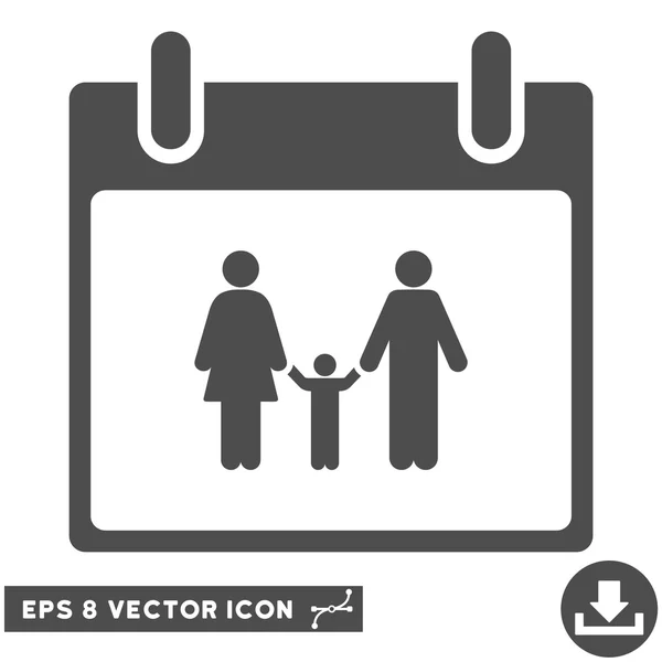 Día del calendario familiar Vector Eps Icono — Archivo Imágenes Vectoriales