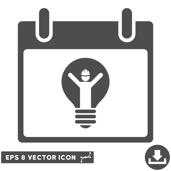 Electrician Calendar Day Vector Eps Icon — Stock Vector