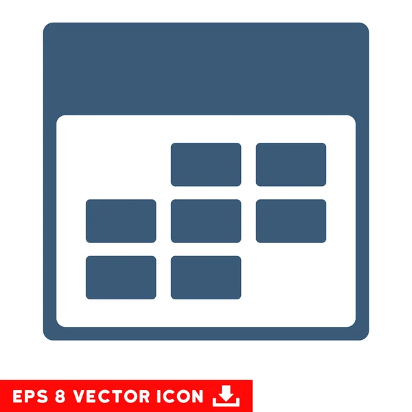 Calendar Month Grid Vector Eps Icon — Stock Vector