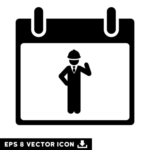 Inżynier kalendarza dzień wektor Eps ikona — Wektor stockowy