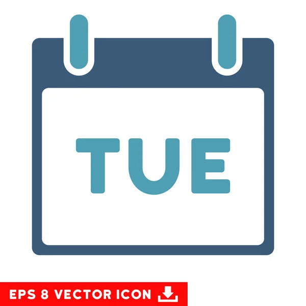 Dienstag kalenderblatt vektor eps icon — Stockvektor