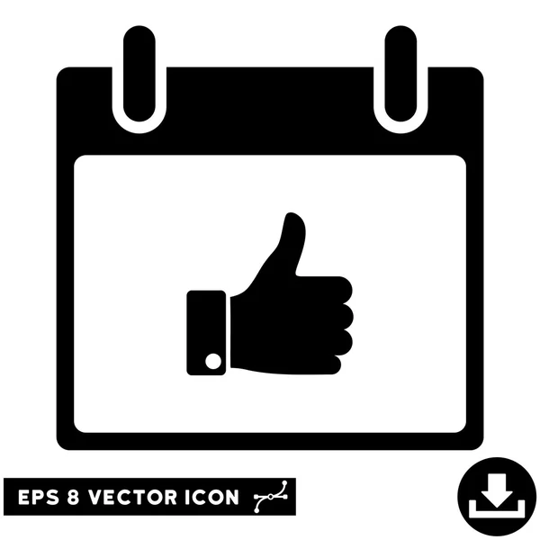 Thumb Up Hand Calendar Day Vector Eps Icon — Stock Vector