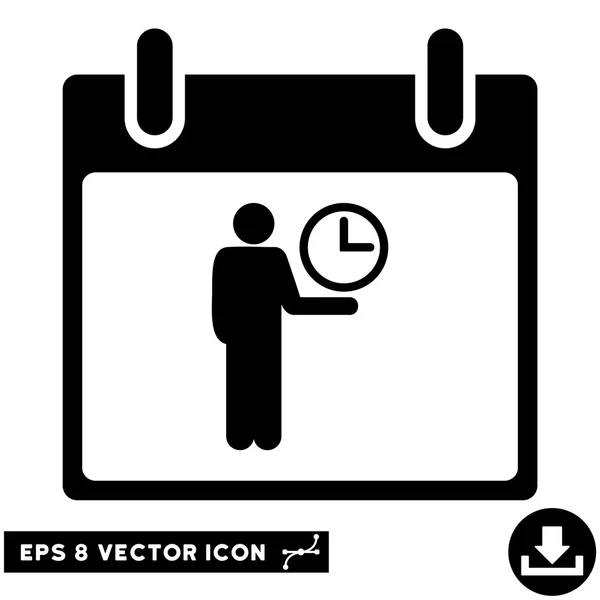 Time Manager Calendar Day Vector Eps Icon — Stock Vector