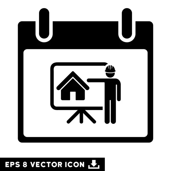 Ingatlan fejlesztő naptári nap vektor Eps ikon — Stock Vector