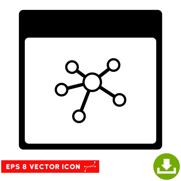 Links Calendar Page Vector Eps Icon — Stock Vector