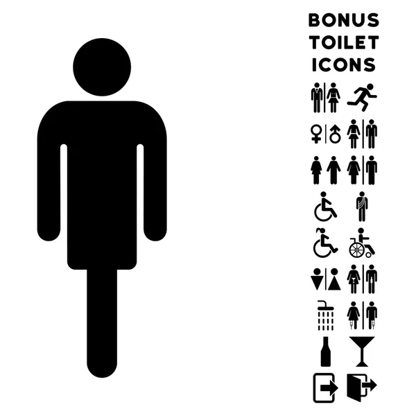 Hombre plana Vector icono y bono — Archivo Imágenes Vectoriales
