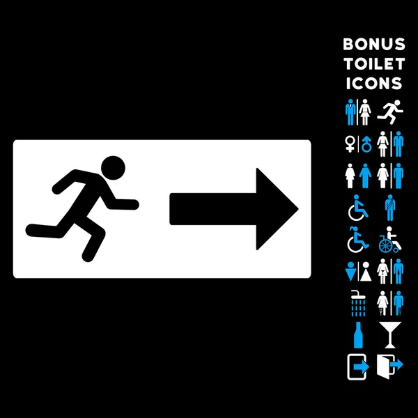 Экстренный выход икона и бонус — стоковый вектор