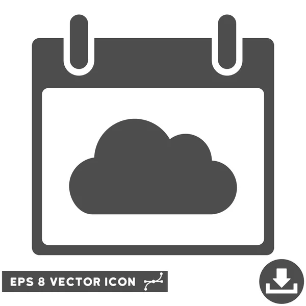 Calendário de nuvem Dia Vector Eps Icon — Vetor de Stock