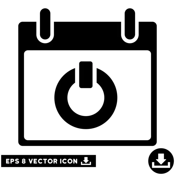 Turn On Calendar Day Vector Eps Icon — Stock Vector