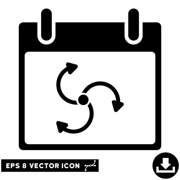 Ciclone Calendário Dia Vector Eps Ícone — Vetor de Stock