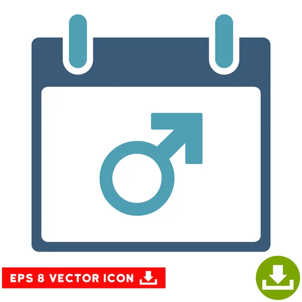 Mars Male Symbol Calendar Day Vector Eps Icon — Stock Vector