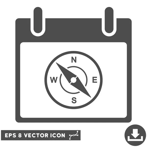 Brújula Calendario Día Vector Eps icono — Vector de stock