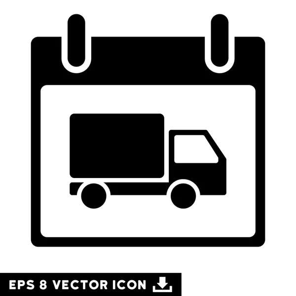 Delivery Car Calendar Day Vector Eps Icon — Stock Vector