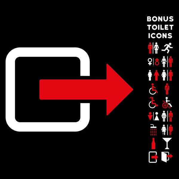 Icône vectorielle plate de porte de sortie et bonus — Image vectorielle