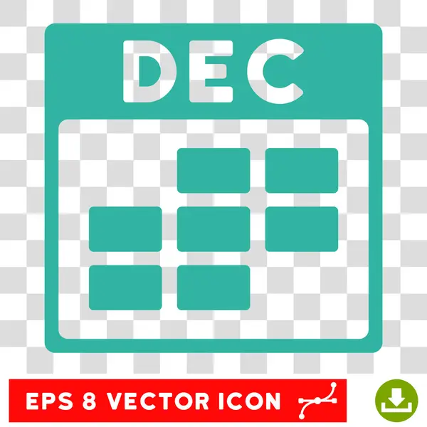 Calendario de Diciembre Cuadrícula Eps Vector Icono — Vector de stock