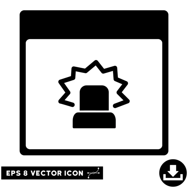 Alert Calendar Page Vector Eps Icon — Stock Vector