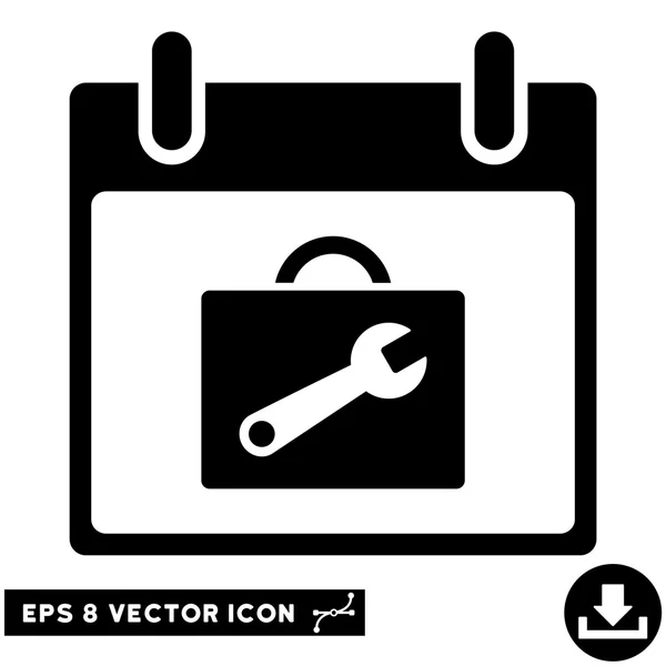 Caixa de ferramentas Calendário Dia Vector Eps Ícone — Vetor de Stock