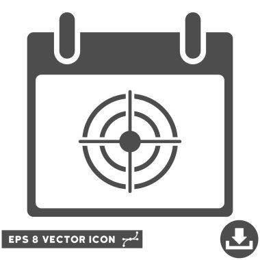 Bullseye takvim gün vektör Eps simgesini
