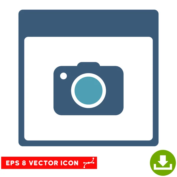 Foto Kamera Kalender Seite Vektor eps Symbol — Stockvektor