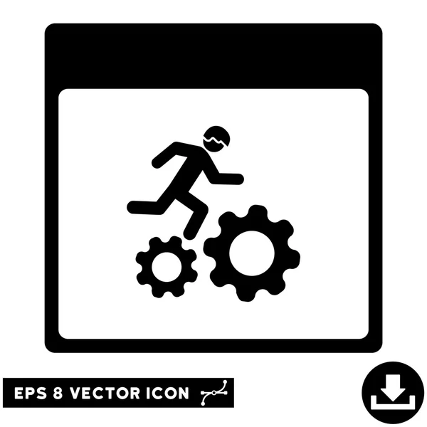 Fonctionnement Calendrier Travailleur Page vectorielle Eps Icône — Image vectorielle