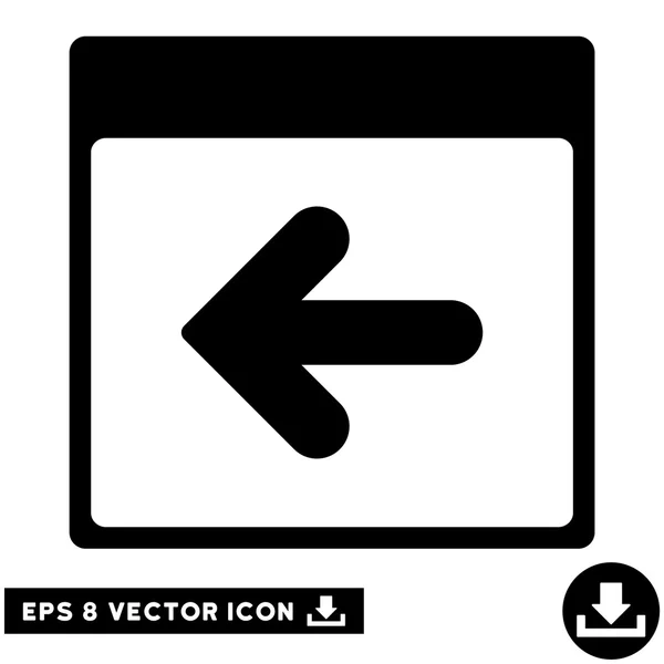 Previous Calendar Day Vector Eps Icon — Stock Vector