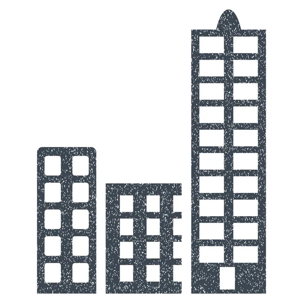 Ícone de textura de grão da cidade — Vetor de Stock