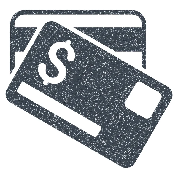 Pictogram van de korrelige textuur van de creditcards — Stockvector