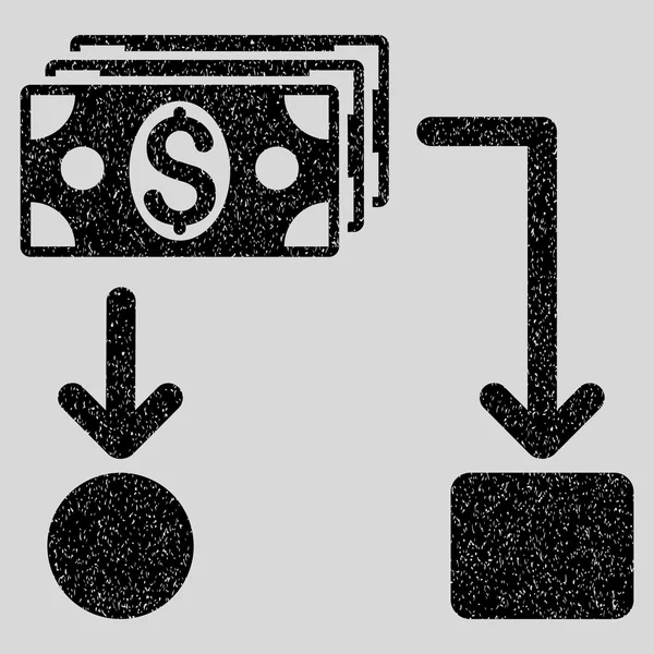Cashflow körnige Textur Symbol — Stockvektor