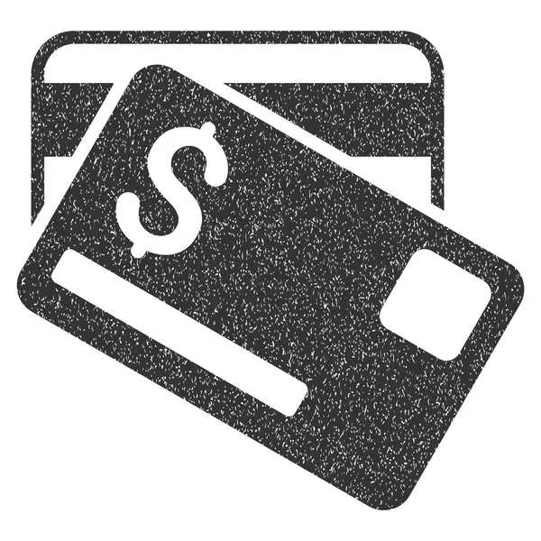 Karty kredytowe ziarniste tekstury ikony — Zdjęcie stockowe