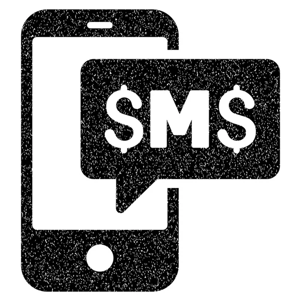 Pictogram van de korrelige textuur van telefoon Sms — Stockfoto