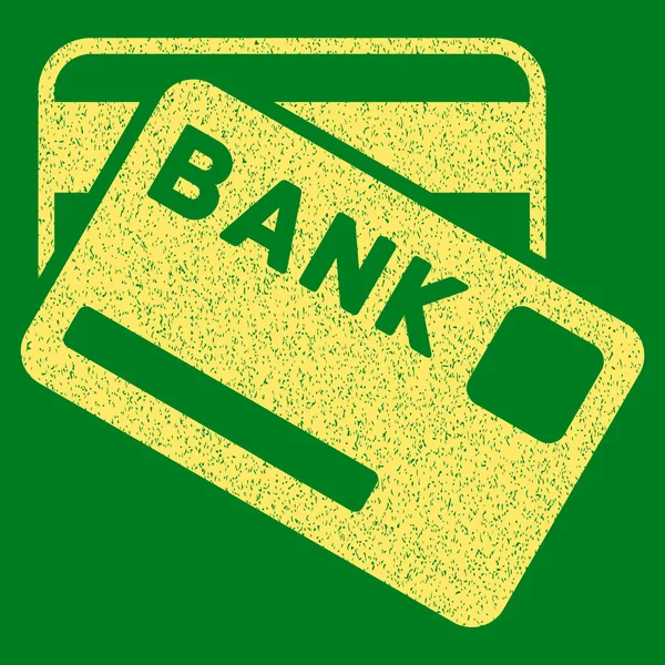 Bank Cards Grainy Texture Icon — Stock Photo, Image