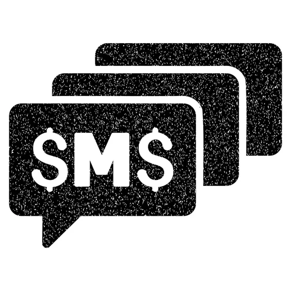 SMS iletileri grenli doku simgesi — Stok fotoğraf