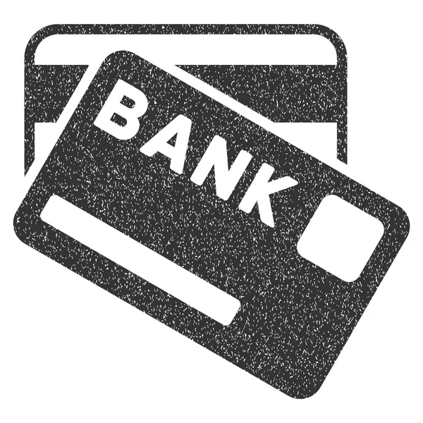 Bankovní karty zrnitá struktura ikona — Stock fotografie