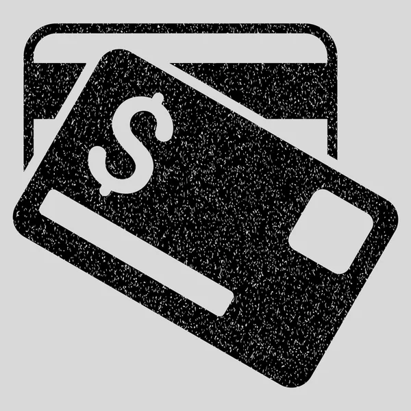 Credit Cards Grainy Texture Icon — Stock Photo, Image