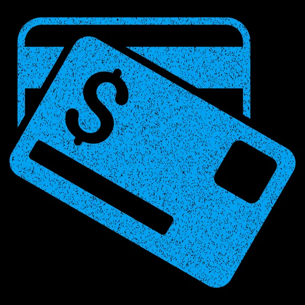 Karty kredytowe ziarniste tekstury ikony — Zdjęcie stockowe