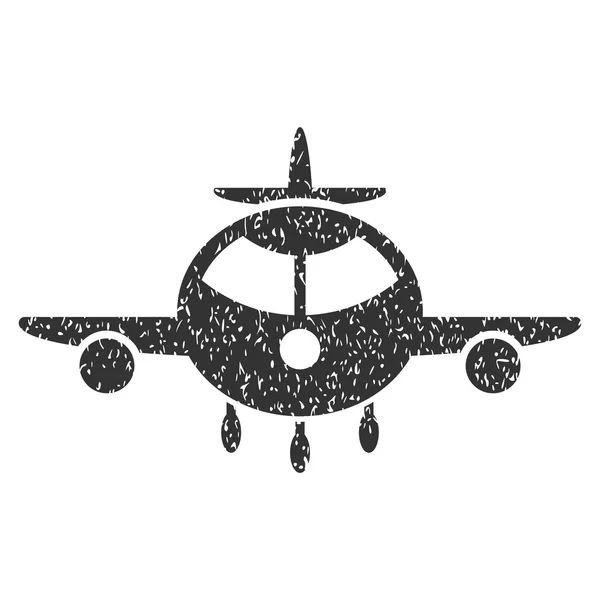 Frachtflugzeug Symbol Gummistempel — Stockvektor