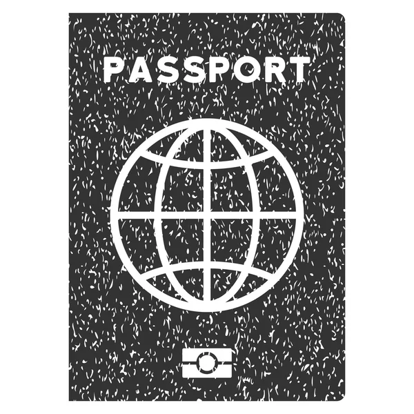 Carimbo de borracha de ícone de passaporte — Vetor de Stock