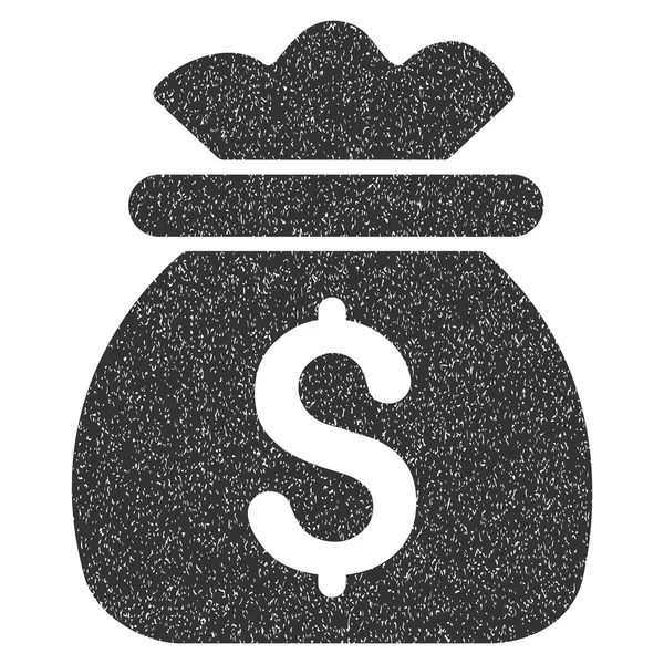 Bolsa de dinero Grainy Texture Icon — Vector de stock