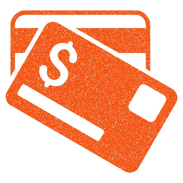 Pictogram van de korrelige textuur van de creditcards — Stockvector