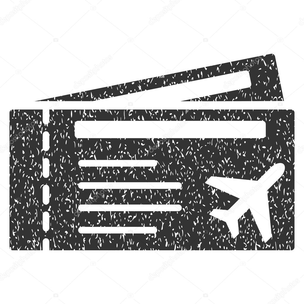 Airtickets Icon Rubber Stamp