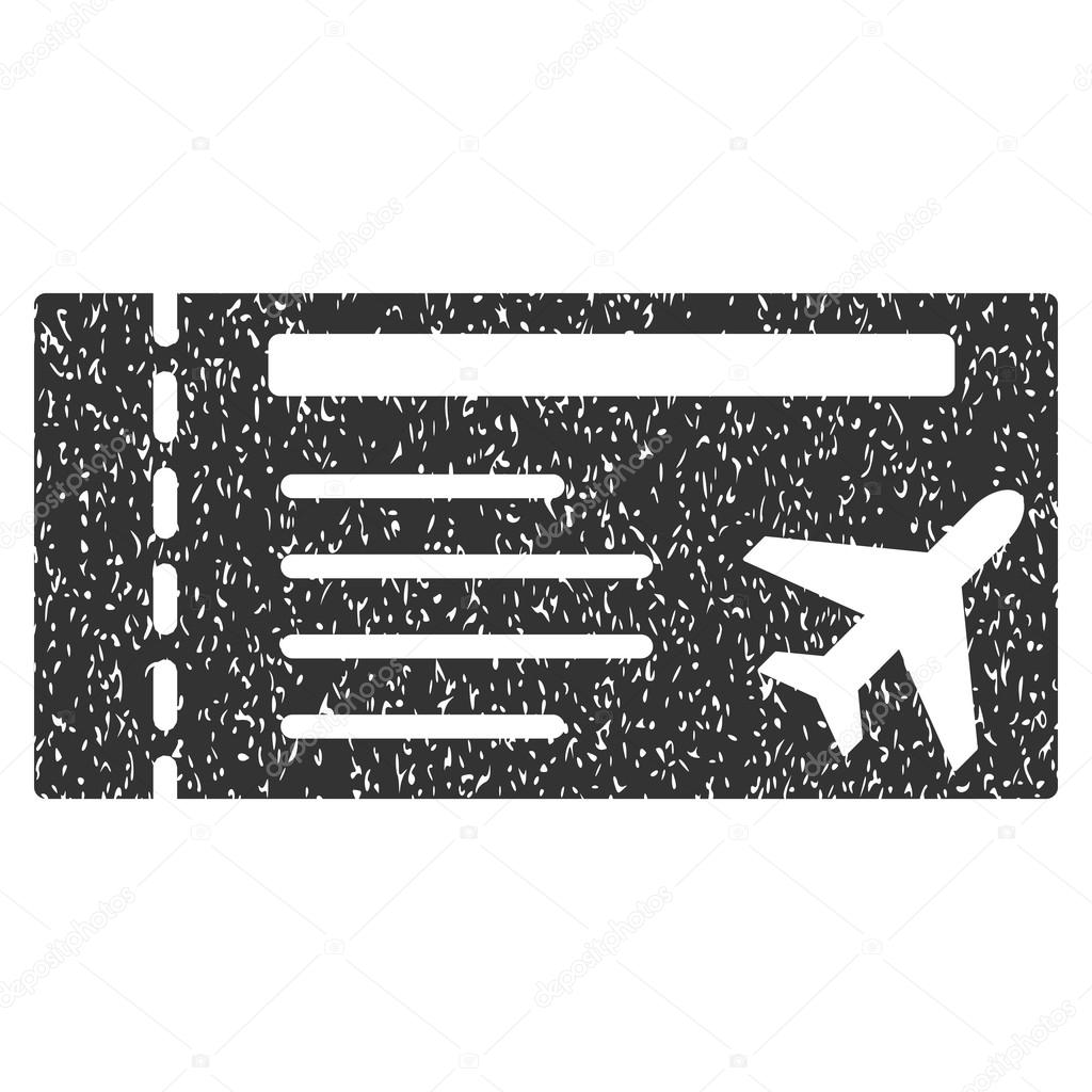 Airticket Icon Rubber Stamp