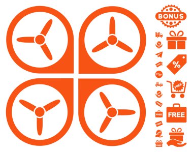 Ücretsiz Bonus ile Quadrotor simgesi