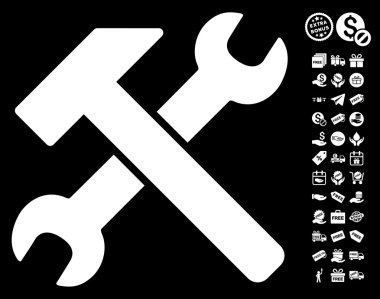 Çekiç ve ücretsiz Bonus ile Wrench kutsal kişilerin resmi