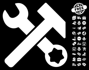 Çekiç ve ücretsiz Bonus ile Wrench kutsal kişilerin resmi