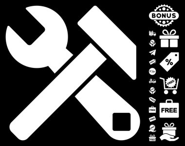 Çekiç ve ücretsiz Bonus ile Wrench kutsal kişilerin resmi